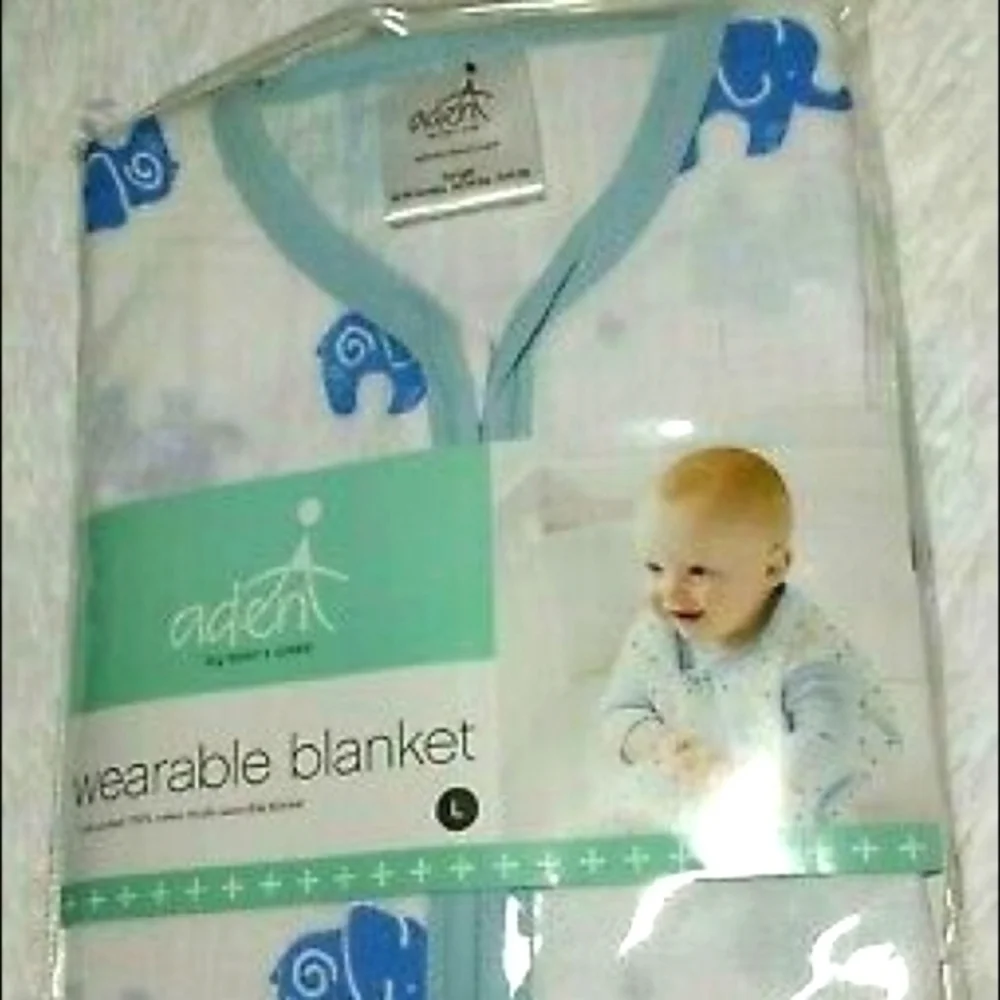 Aden Elephant Print Wearable Baby Blanket—Size L